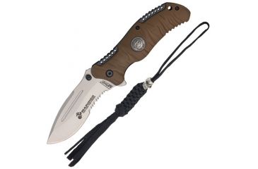 Image of USMC 5 inch Marine Folder Desert 4Mm, Tan Knife USMA1020TNCS