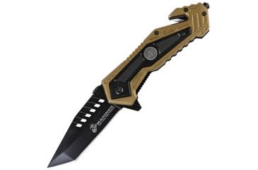 Image of USMC Salvager Rescue Linerlock A/O, Tan Knife USMA1033TN
