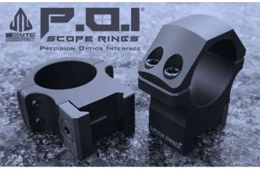 Image of UTG PRO 30mm Medium Profile P.O.I Picatinny Rifle Scope Rings, Black, 2 Pieces RWU013015
