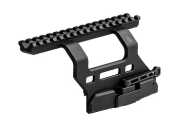 Image of UTG Pro ACCU-SYNC QR AK Side Mount, Universal, 2 Slots, Matte Black Anodized Steel-reinforced 6061-T6 Aluminum, Black, MT-UAK01