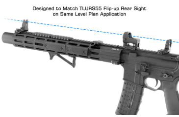 Image of UTG Pro AR Flip-up Front Sight, Picatinny, Black, TLUFS55