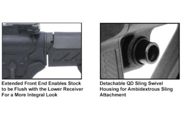 Image of UTG Pro AR15 Ops Ready S2 Mil-spec Stock Only, Black, RBUS2BMS