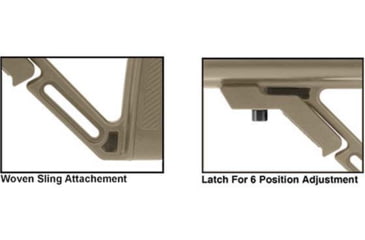 Image of UTG Pro AR15 Ops Ready S2 Mil-spec Stock Only, FDE, RBUS2DMS