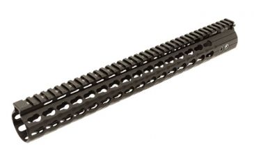 Image of UTG Pro Keymod Compat. M and P10 15 in Super Slim Free Float Rail Handguard, Black MTU026SSKC
