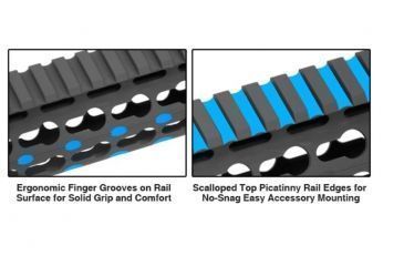 Image of UTG Pro Keymod Compat. M and P10 15 in Super Slim Free Float Rail Handguard, Black MTU026SSKC