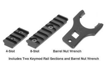Image of UTG Pro Keymod Compat. M and P10 15 in Super Slim Free Float Rail Handguard, Black MTU026SSKC