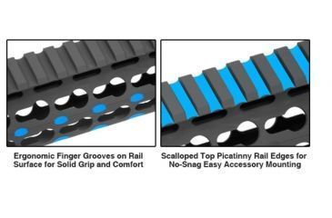 Image of EDEMO Leapers Keymod Compat. M and P10 17 in Super Slim Free Float Rail Handguard, Black MTU038SSKC, EDEMO3