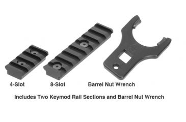 Image of EDEMO Leapers Keymod Compat. M and P10 17 in Super Slim Free Float Rail Handguard, Black MTU038SSKC, EDEMO3
