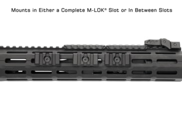 Image of UTG Pro M-LOK 3-Slot Picatinny Rail Section, Black, MTURS10S