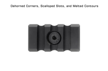 Image of UTG Pro M-LOK 3-Slot Picatinny Rail Section, Black, MTURS10S