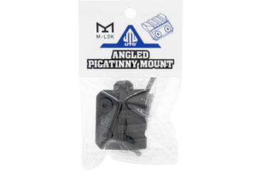 Image of UTG Pro M-LOK Angled Picatinny Mount, Matte Black Anodized Aluminum, Black, MT-MP45