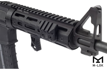 Image of UTG Pro M-LOK Angled Picatinny Mount, Matte Black Anodized Aluminum, Black, MT-MP45