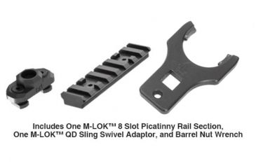 Image of UTG Pro M-LOK M and P10 17 in Super Slim Free Float Handguard, Black MTU038SSMC, EDEMO6
