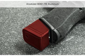 Image of Leapers UTG Pro +5 Base Pad, Glock 17/34, Matte Anodize, Red, PUBGL51R-5RD