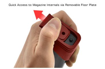 Image of Leapers UTG Pro +5 Base Pad, Glock 17/34, Matte Anodize, Red, PUBGL51R-5RD