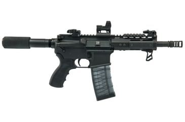 Image of Leapers UTG Pro AR15 Stubby Muzzle Brake, .223/5.56, 1/2 in x 28, Steel, Black, TLUMD01