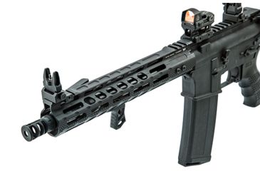 Image of Leapers UTG Pro AR15 Stubby Muzzle Brake, .223/5.56, 1/2 in x 28, Steel, Black, TLUMD01