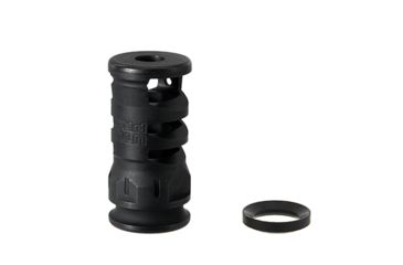 Image of Leapers UTG Pro AR15 Stubby Muzzle Brake, .223/5.56, 1/2 in x 28, Steel, Black, TLUMD01