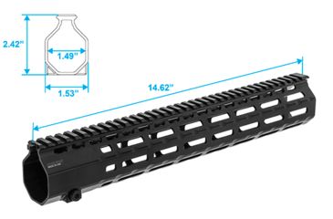 Image of EDEMO UTG Pro M-LOK MR556 15in Super Slim Free Float Handguard, Black, MTU039SSM, EDEMO2