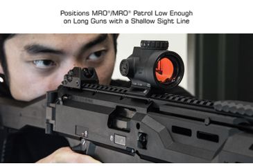 Image of Leapers UTG Pro Super Slim MRO Mount, Low Profile 0.20 in, Matte Black Anodize, Black, MT-MROXS