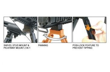 Image of Leapers UTG Shooters Bipod w/ Foldable Legs