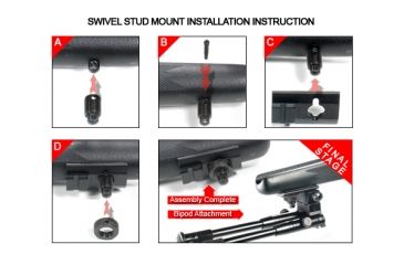 Image of Leapers UTG Shooters Bipod w/ Foldable Legs