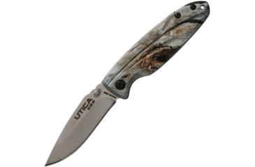 Image of Utica Bold Lion IV Lockback Folding Knife, 2.75 satin finish 8Cr13MoV stainless blade, Camo ABS handle, 91-1439CP