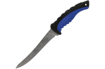Image of Utica Classic Slayer I Fillet Knife, 6 satin finish 440C stainless fillet blade, Black and blue rubberized polypropylene handle, 11-701CP