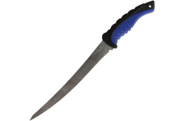 Image of Utica Classic Slayer III Fillet Knife, 9 satin finish 440C stainless fillet blade, Black and blue rubberized polypropylene handle, 11-703CP