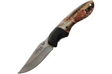 Image of Utica Deer Ridge I Linerlock Folding Knife, 3.25 satin finish 440 stainless blade, Aluminum handle, 91-1003CP