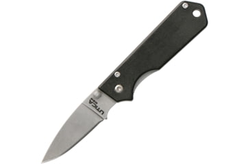 Image of Utica Linerlock Black Folding Knife, 2 satin finish stainless blade, Black aluminum handle, 11-2012BK