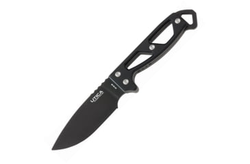 Image of Utica Stealth II Neck Knife, 3 black oxide coated 1095HC steel blade, Black micarta handle, 11-UTKN2