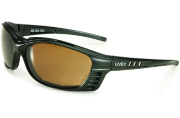 Image of UVEX Livewire Sealed Protective Eyewear, Matte Black Frame, Espresso Hydroshield Anti-fog Lens S2601HS