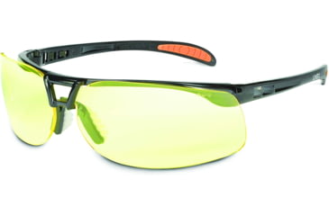 Image of UVEX Protg Safety Glasses, Black/Amber, S4222HS