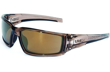 Image of UVEX Uvex Hypershock Glasses Smoke Brown Frame/Gold Mirror HC Lens, S2964