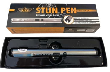 Image of UZI Defense Stun Pen W/ Clip, Silver, UZI-SG-PEN1-SL