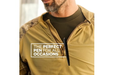 Image of UZI Tactical Defender Pen W/ Glassbreaker &amp; Striking Point - UZI-TACPEN12-BK