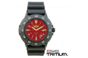 Image of Uzi The Protector Tritium H3 Watch - Red Dial, Rubber Strap Uzi-003-R Uzi-003-R Uzi-003-R