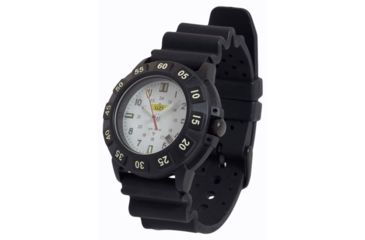 Image of Uzi The Protector Tritium H3 Watch - White Dial, Rubber Strap Uzi-002-R Uzi-002-R Uzi-002-R