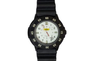 Image of Uzi The Protector Tritium H3 Watch - White Dial, Rubber Strap Uzi-002-R Uzi-002-R Uzi-002-R