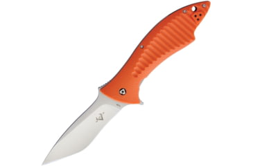 Image of V NIVES Deplorable Linerlock Folding Knife, 5.5in Closed, 4in Satin Aus-8 SS Blade, Orange Grooved Frn Handle, Pocket Clip, Storage Case., V15FRNPOR