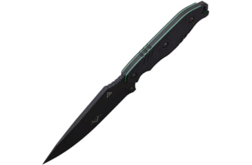 Image of V NIVES Trailblazer Black Fixed Blade Knife, 10.13in Overall, 5in Black PVD Coated D2 Tool Steel Clip Point Blade, Black G10 Handle, Black Injection Molded Belt Sheath, VFB25GPBBK