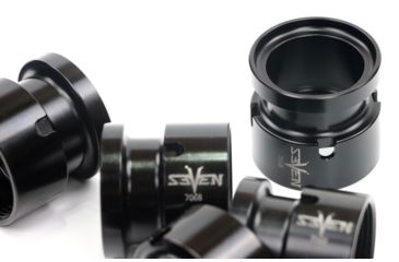 Image of V Seven Barrel Nut, KMR/Alpha/MCMR Rails, 7068 Aluminum, Anodized Finish, Black, KMRNUT-AL