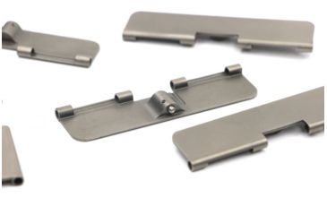 Image of V Seven Ejection Port Door, .308, Grade 2 Titanium, Raw Finish, Silver, TI-PD308