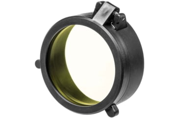 Image of Valiant Optics Transparent Flip-Up Lens Cover, 44mm, Black/Yellow, VL0009