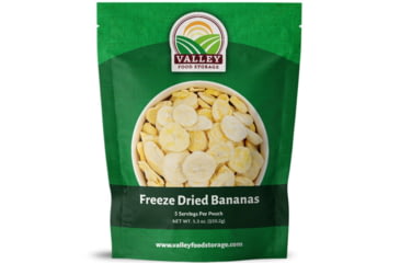 Image of Valley Food Storage Freeze Dried Bananas, 5.3 oz, 5 Servings, Natural, 1 Pouch, V101