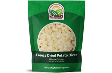 Image of Valley Food Storage Freeze Dried Potato Dices, 6.4 oz, 10 Servings, Natural, 1 Pouch, V204