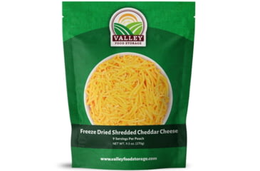 Image of Valley Food Storage Freeze Dried Shredded Cheddar Cheese, 9.5 oz, 9 Servings, Natural, 1 Pouch, v700