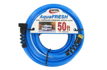 Image of Valterra Aquafresh High Pressure Drinking Water Hose With Hose Savers - 1/2in x 50ft, Blue, W01-8600