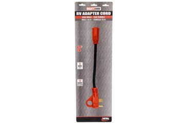 Image of Valterra Mighty Cord 12in Adapter Cord w/ Handle - 30Am - 15Af, Carded, Red, A10-3015HVP